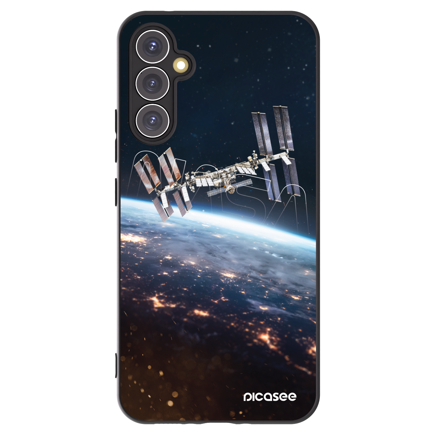 Picasee silikonowe czarne etui na Samsung Galaxy A34 5G A346B - Station