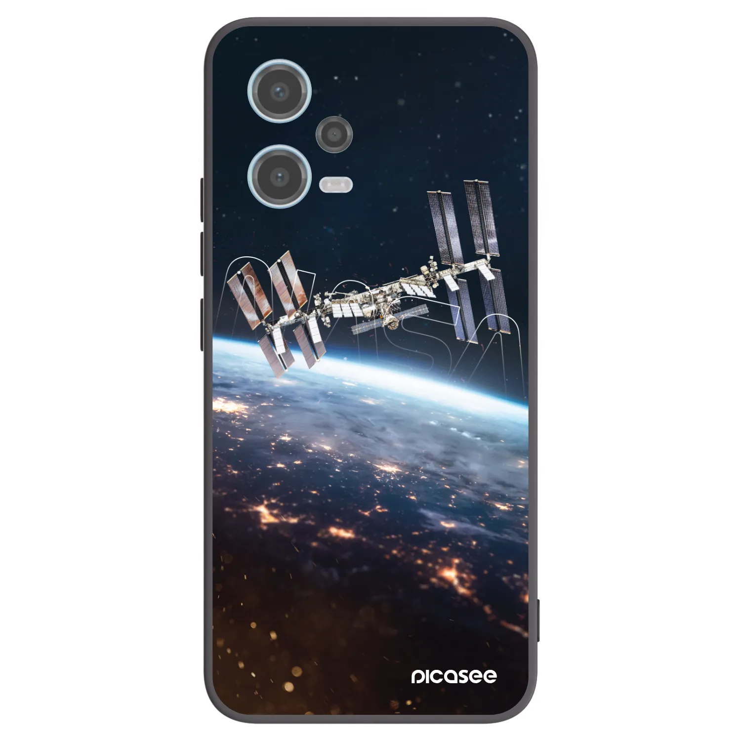 Picasee silikonowe czarne etui na Xiaomi Redmi Note 12 5G - Station