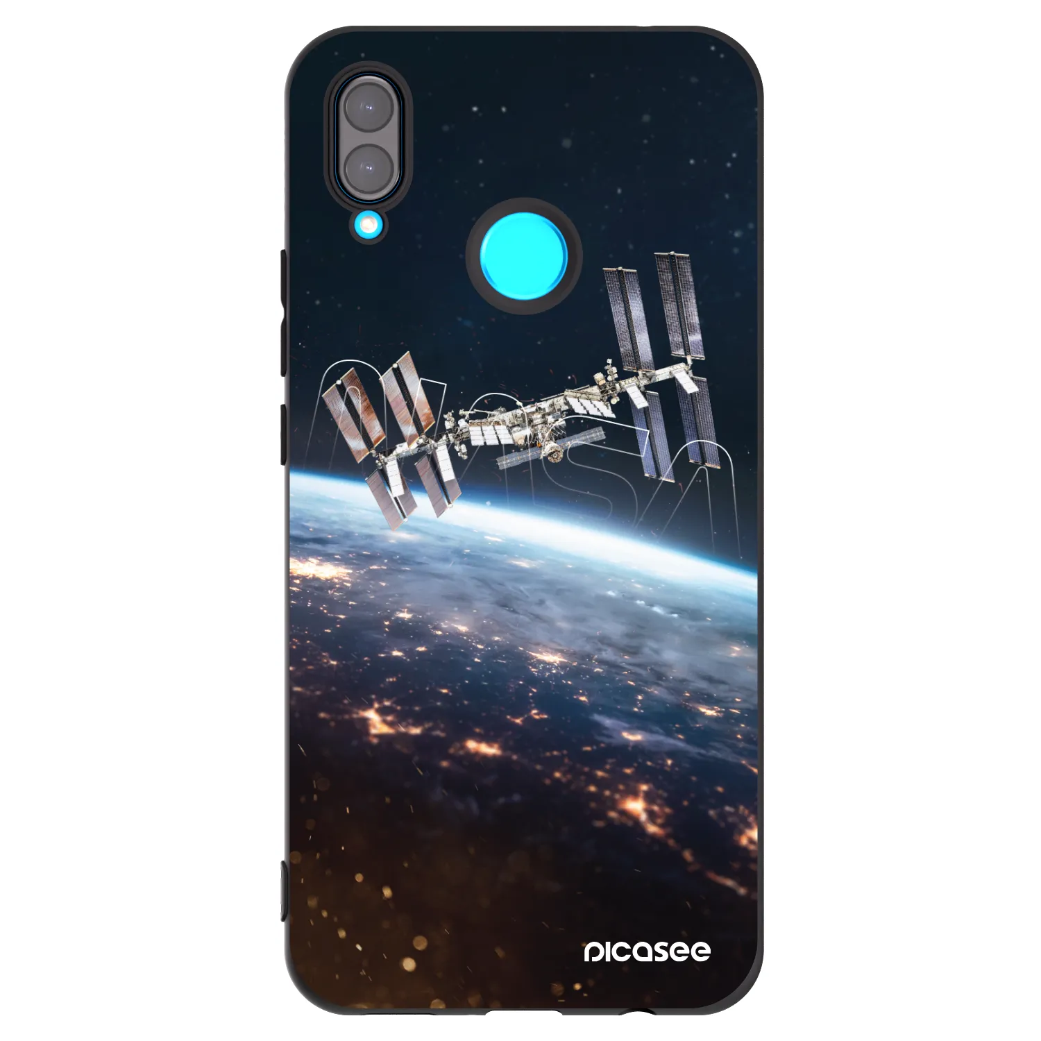 Picasee silikonowe czarne etui na Huawei Nova 3i - Station