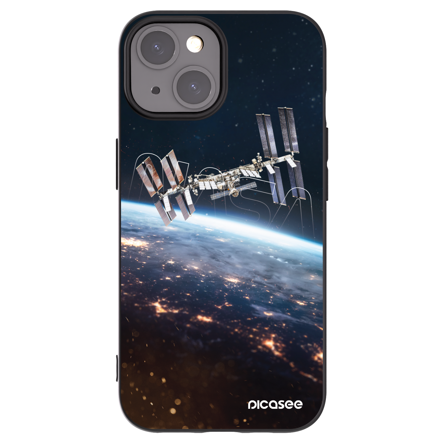 Picasee silikonowe czarne etui na Apple iPhone 15 - Station