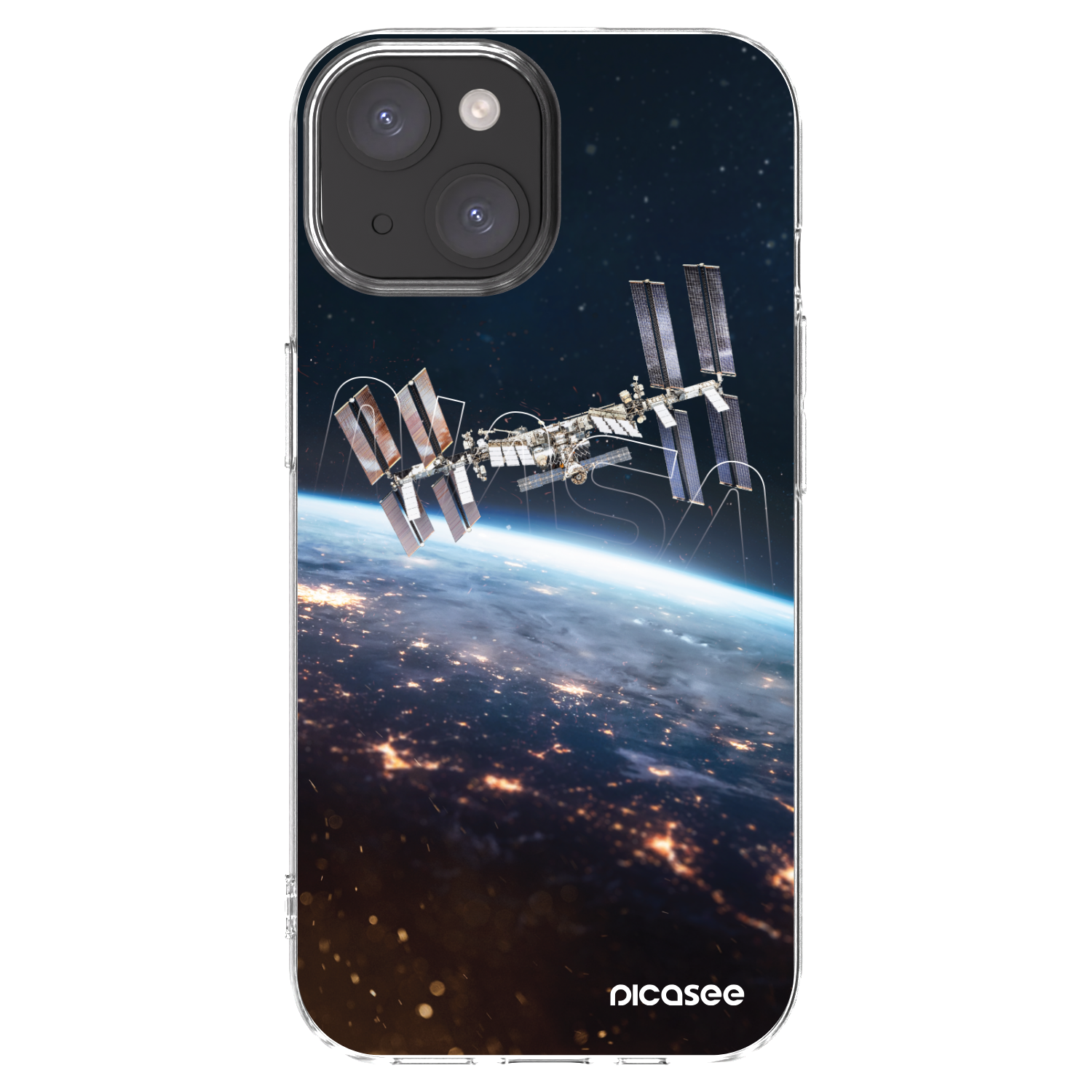 Picasee silikonowe przeźroczyste etui na Apple iPhone 15 - Station