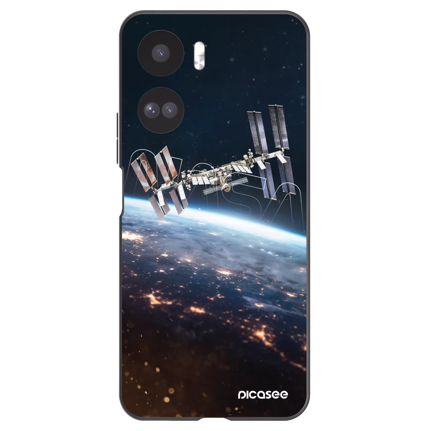 Picasee silikonowe czarne etui na Honor 90 Lite 5G - Station