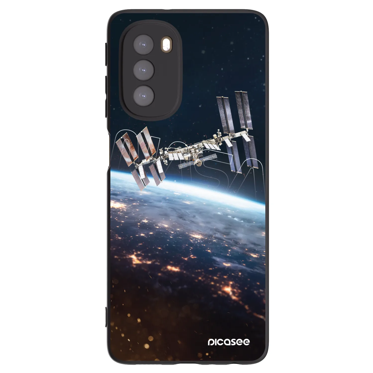 Picasee silikonowe czarne etui na Motorola Moto G51 - Station