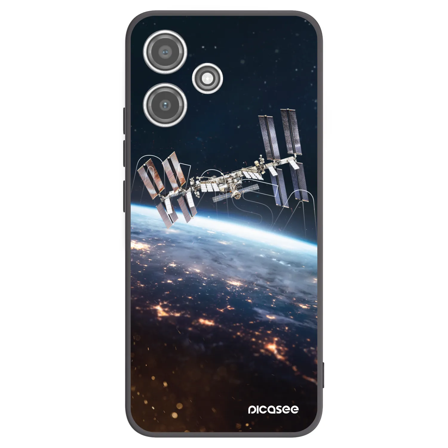 Picasee silikonowe czarne etui na Xiaomi Redmi 12 5G - Station