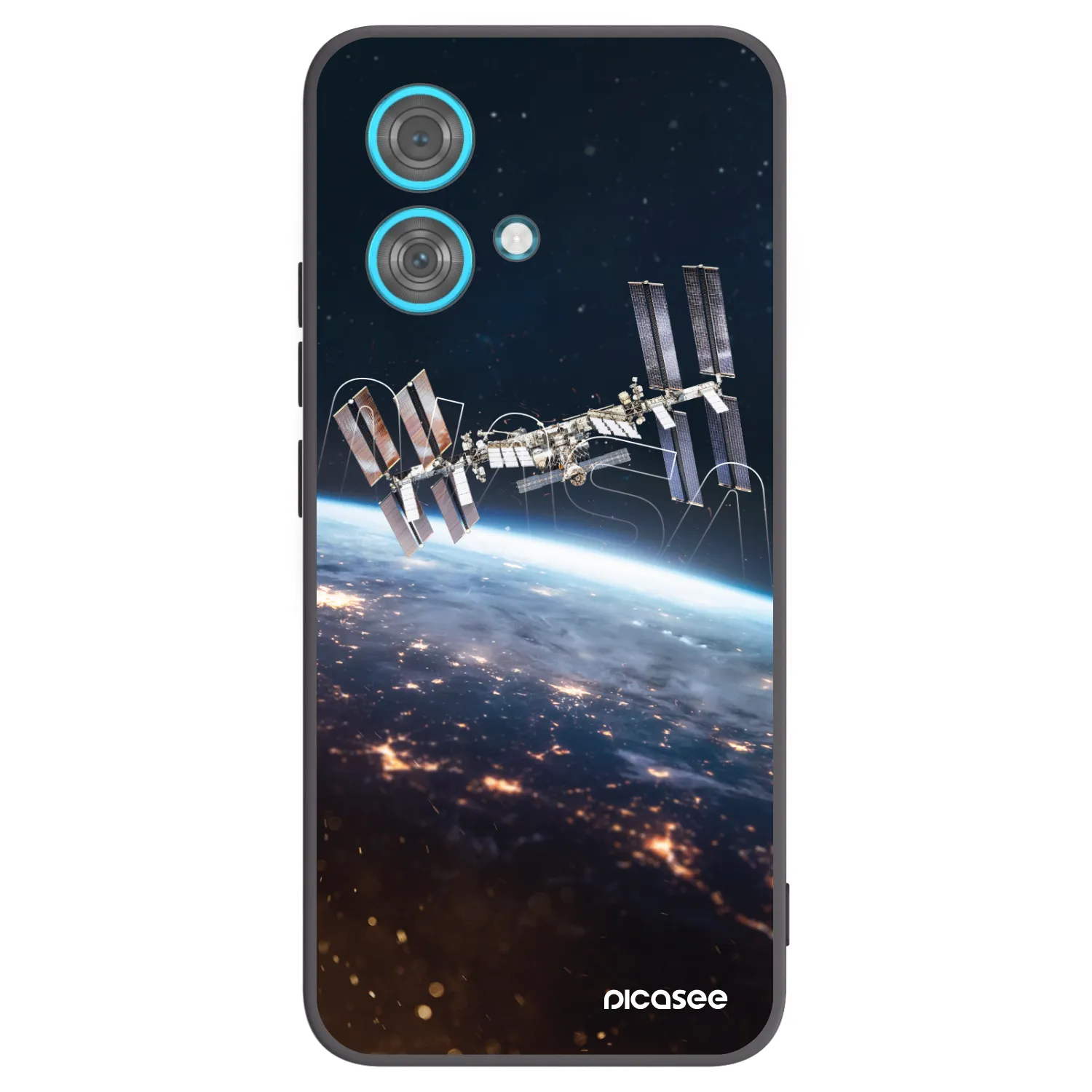 Picasee silikonowe czarne etui na Motorola Edge 40 Neo - Station