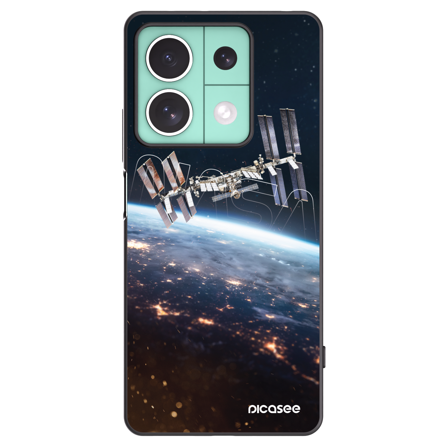 Picasee silikonowe czarne etui na Xiaomi Redmi Note 13 5G - Station