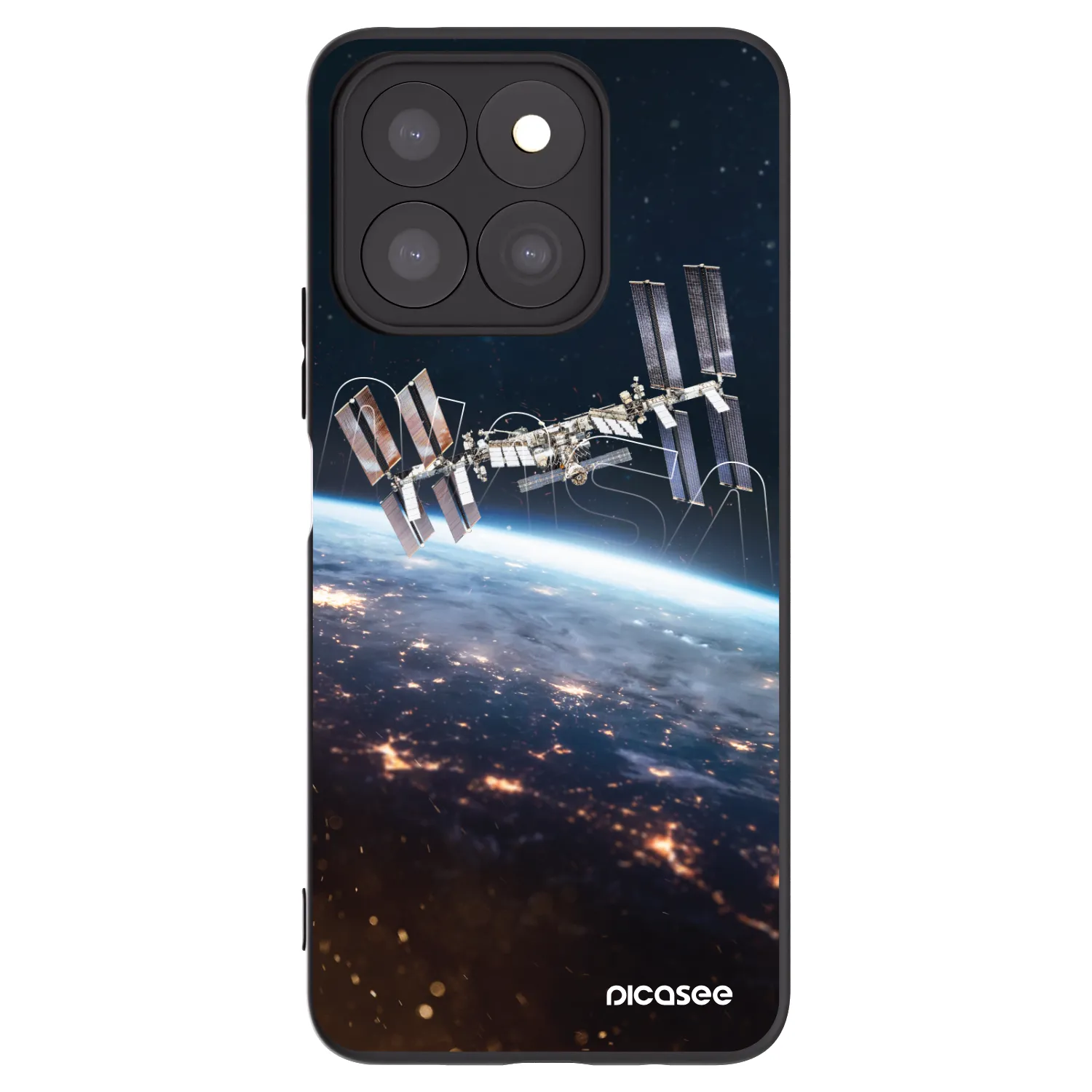 Picasee silikonowe czarne etui na Honor X8b - Station