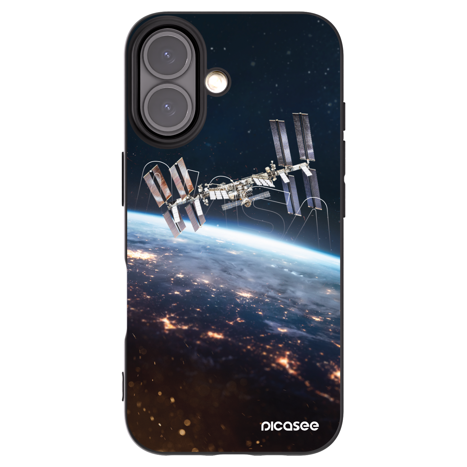 Picasee silikonowe czarne etui na Apple iPhone 16 - Station