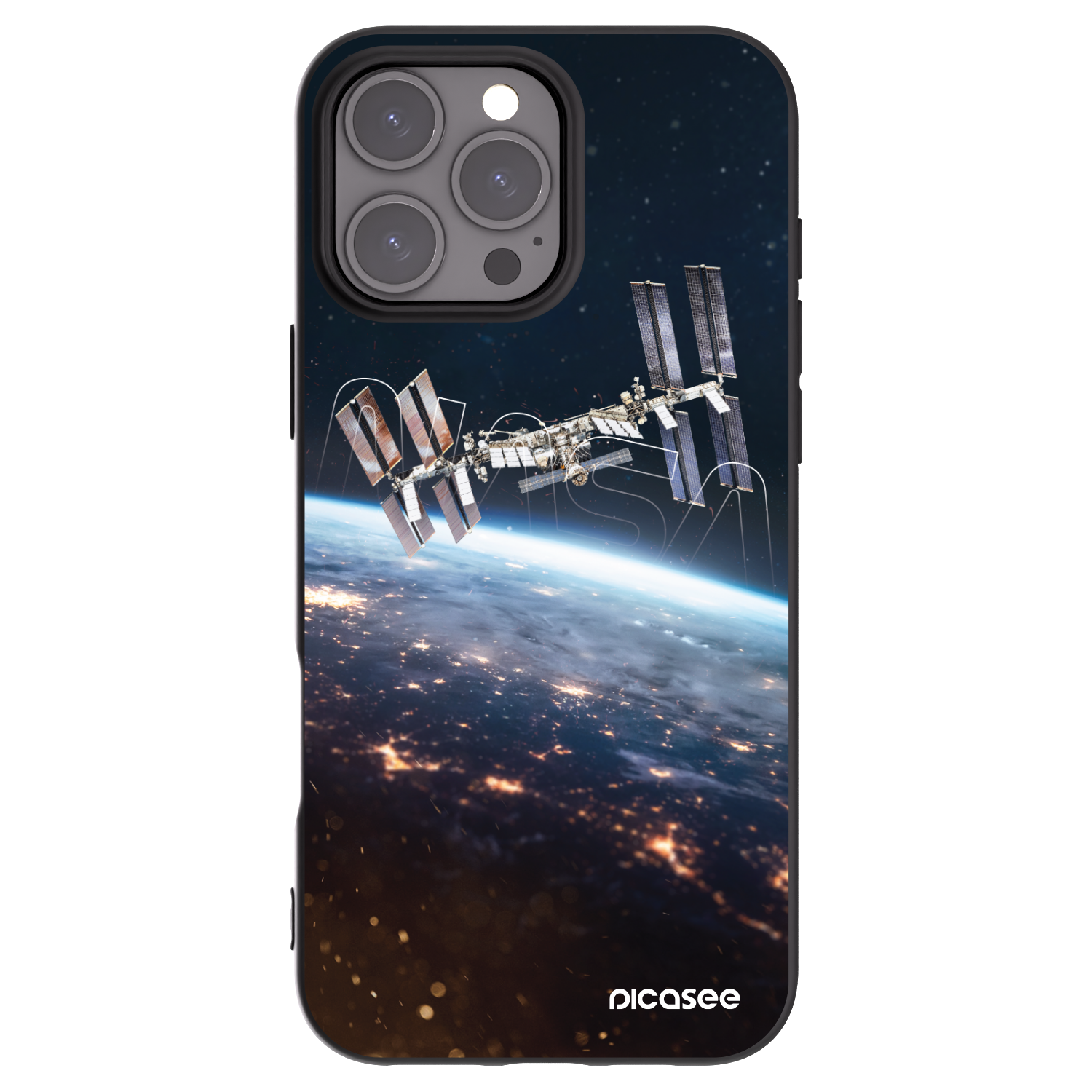 Picasee silikonowe czarne etui na Apple iPhone 16 Pro Max - Station