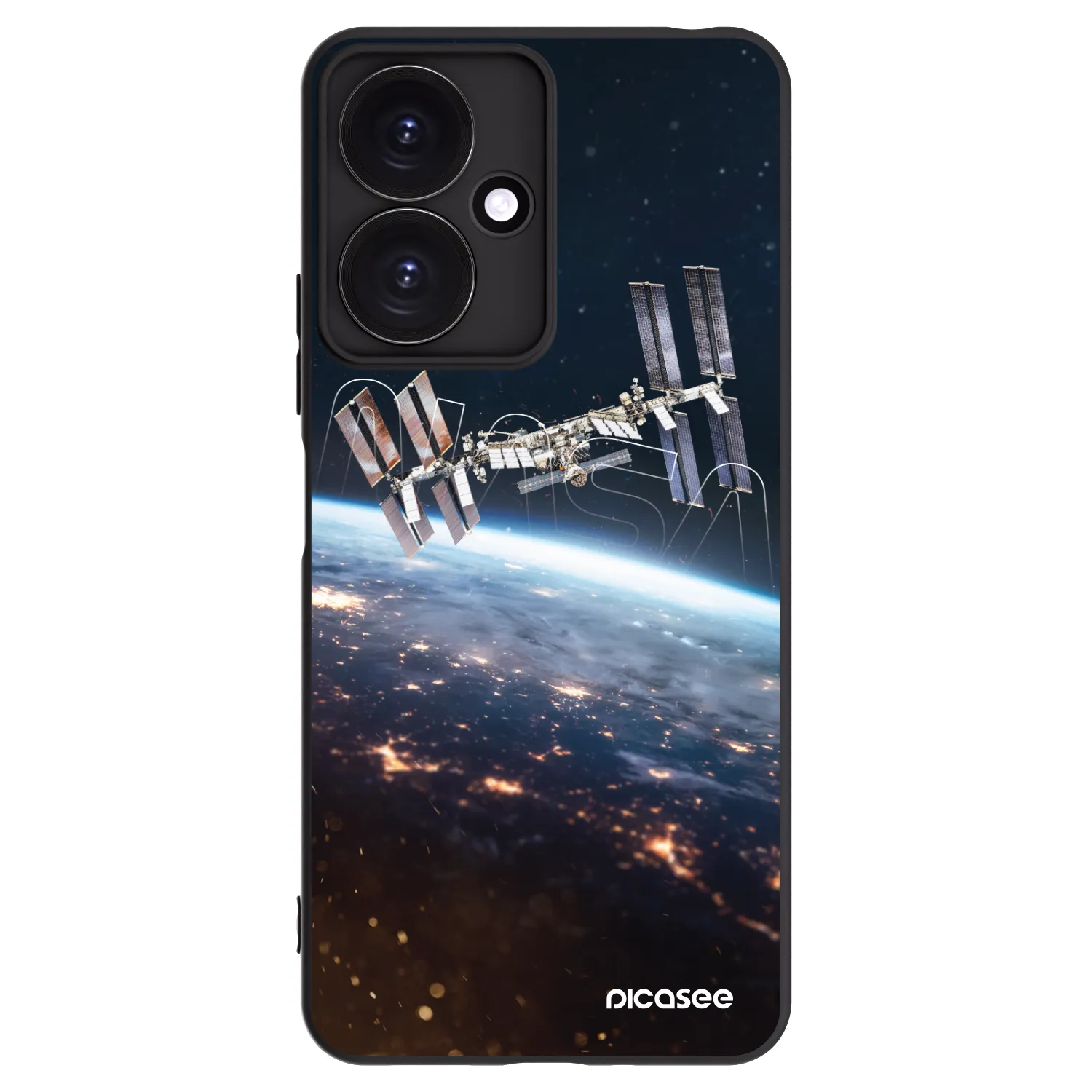 Picasee silikonowe czarne etui na Xiaomi Redmi 13C 5G - Station