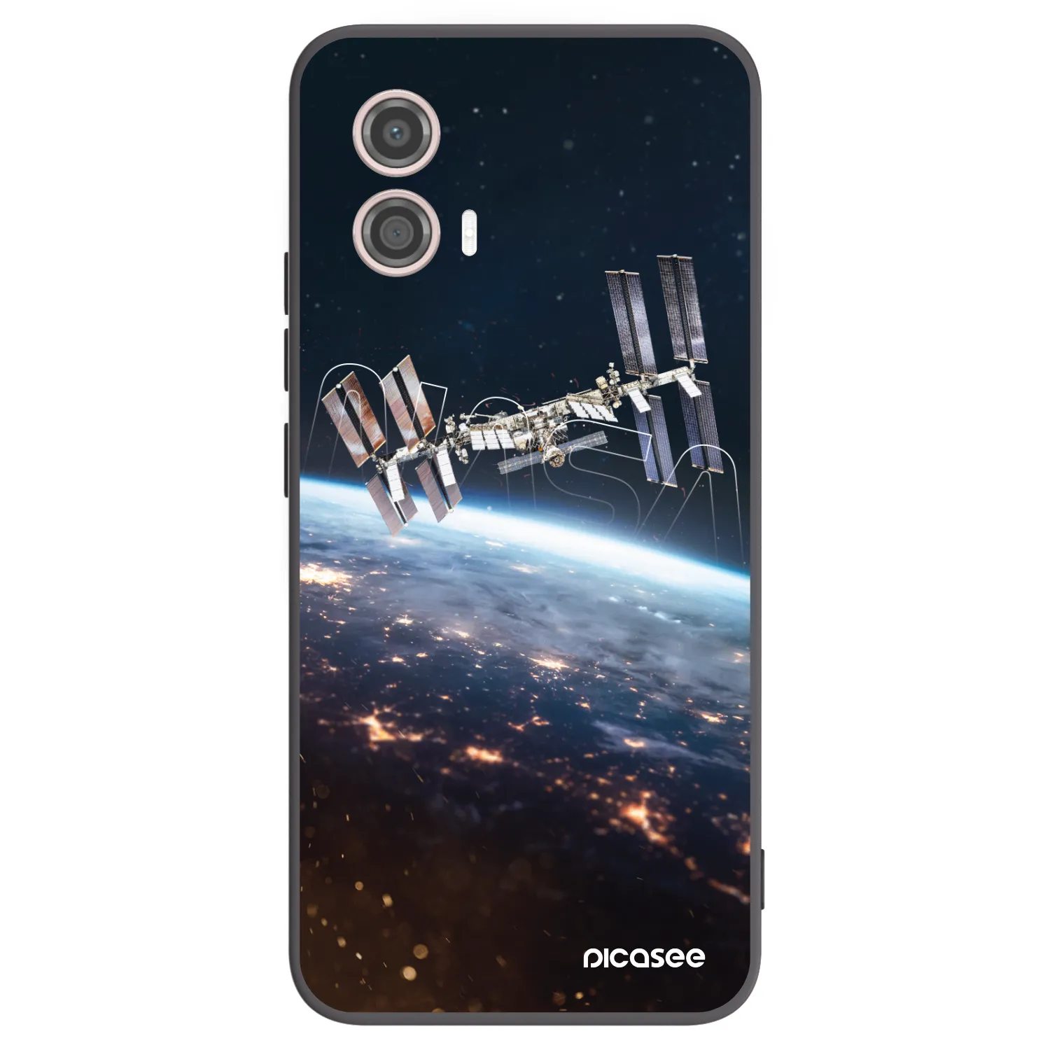 Picasee silikonowe czarne etui na Motorola Moto G53 5G - Station