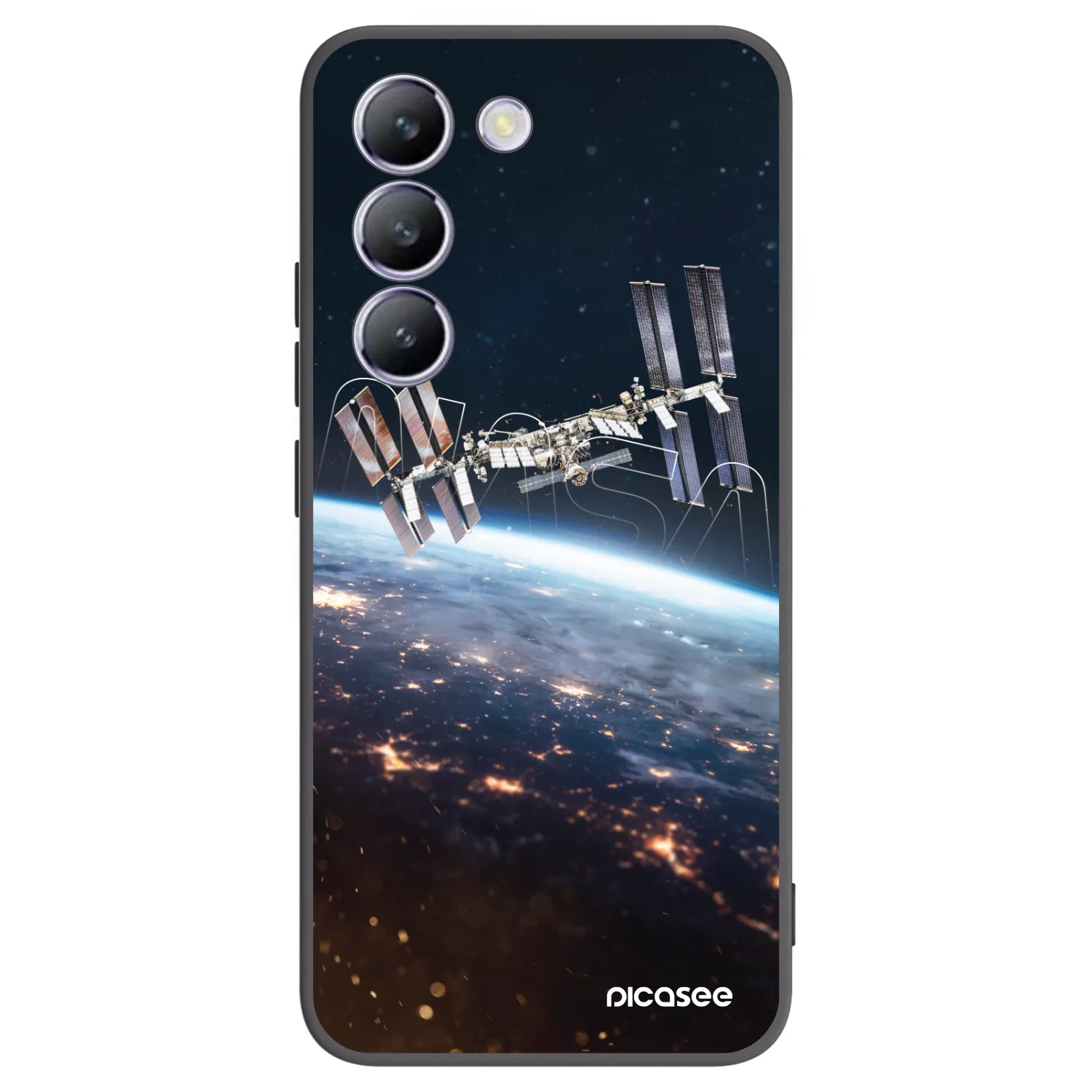 Picasee silikonowe czarne etui na Vivo V40 SE 5G - Station