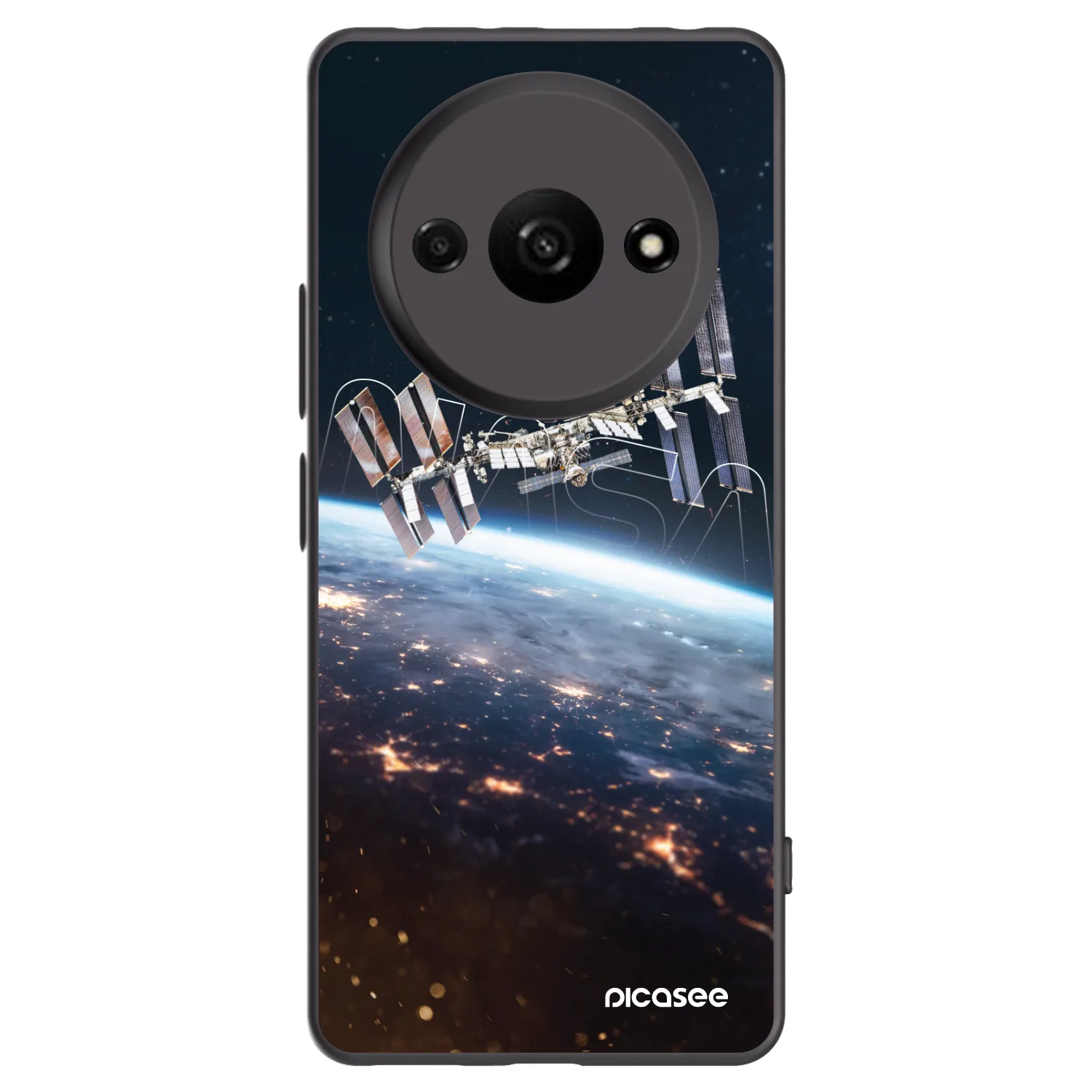 Picasee silikonowe czarne etui na Xiaomi Redmi A3 - Station