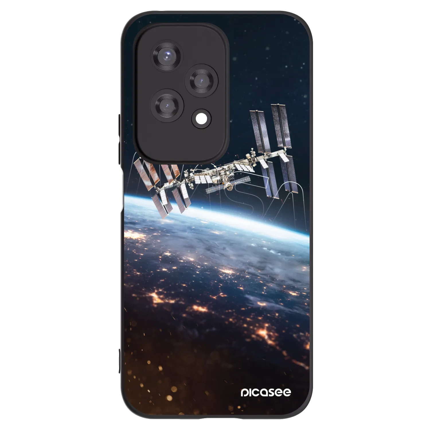 Picasee silikonowe czarne etui na Honor 200 Lite - Station