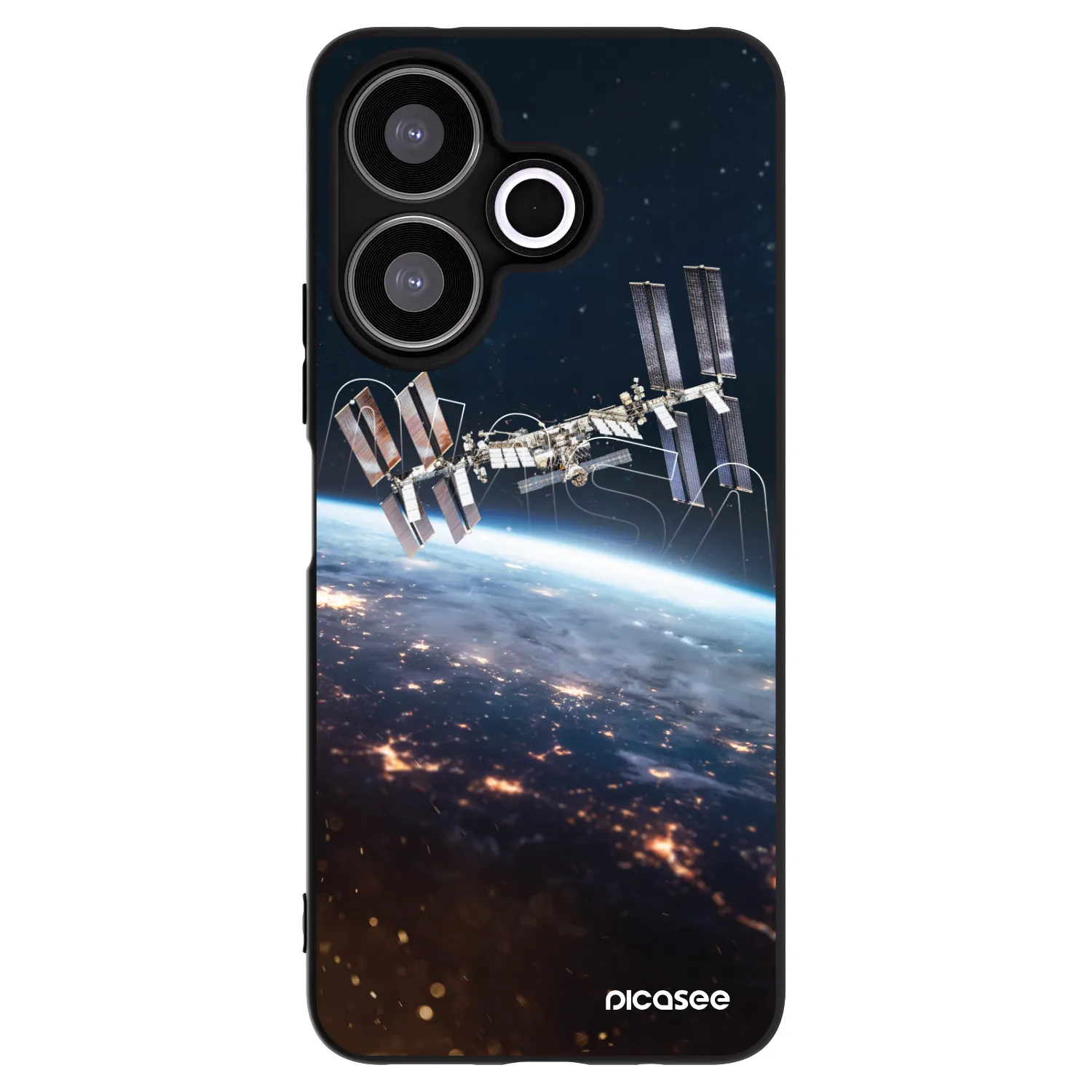 Picasee silikonowe czarne etui na Xiaomi Redmi 13 4G - Station