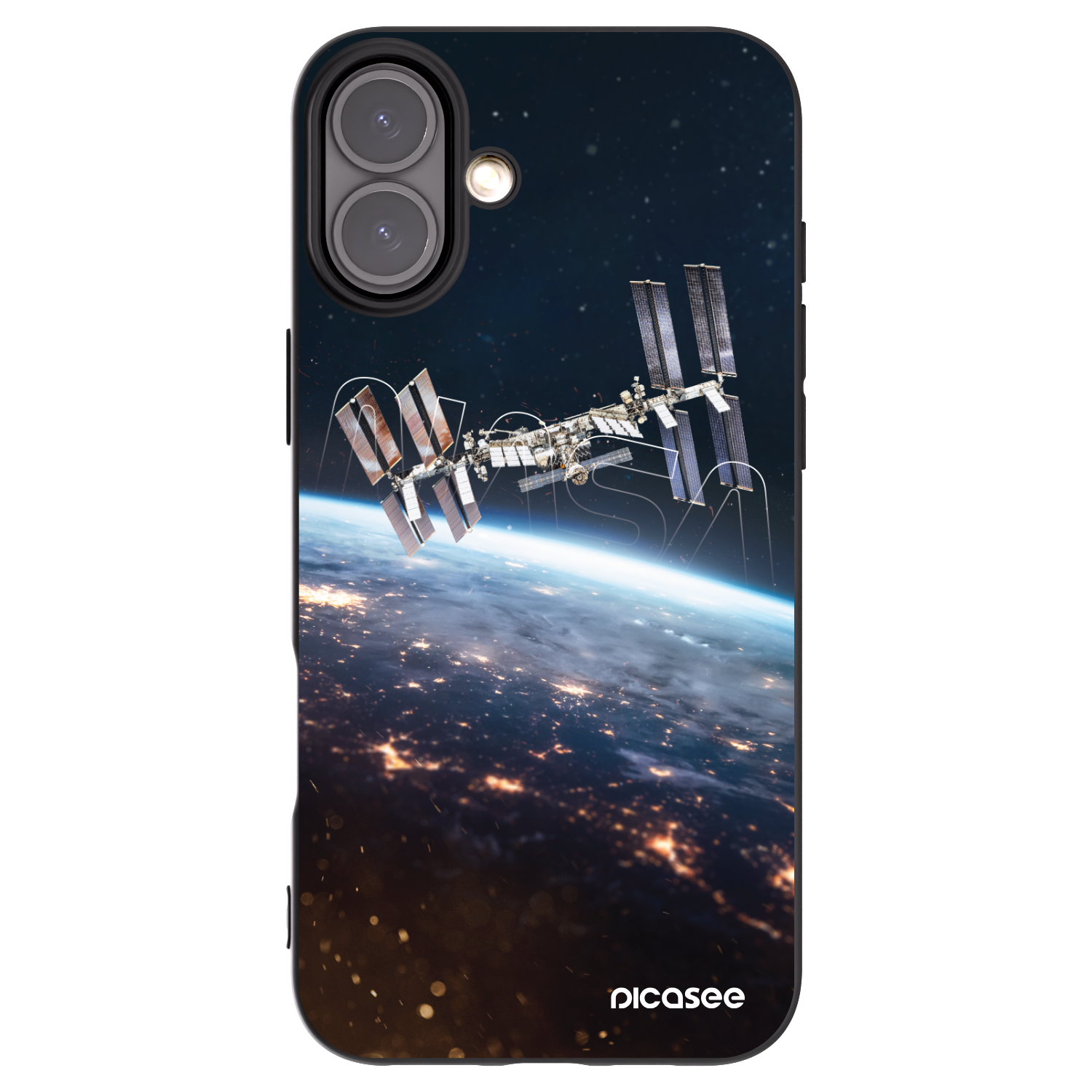 Picasee silikonowe czarne etui na Apple iPhone 16 Plus - Station