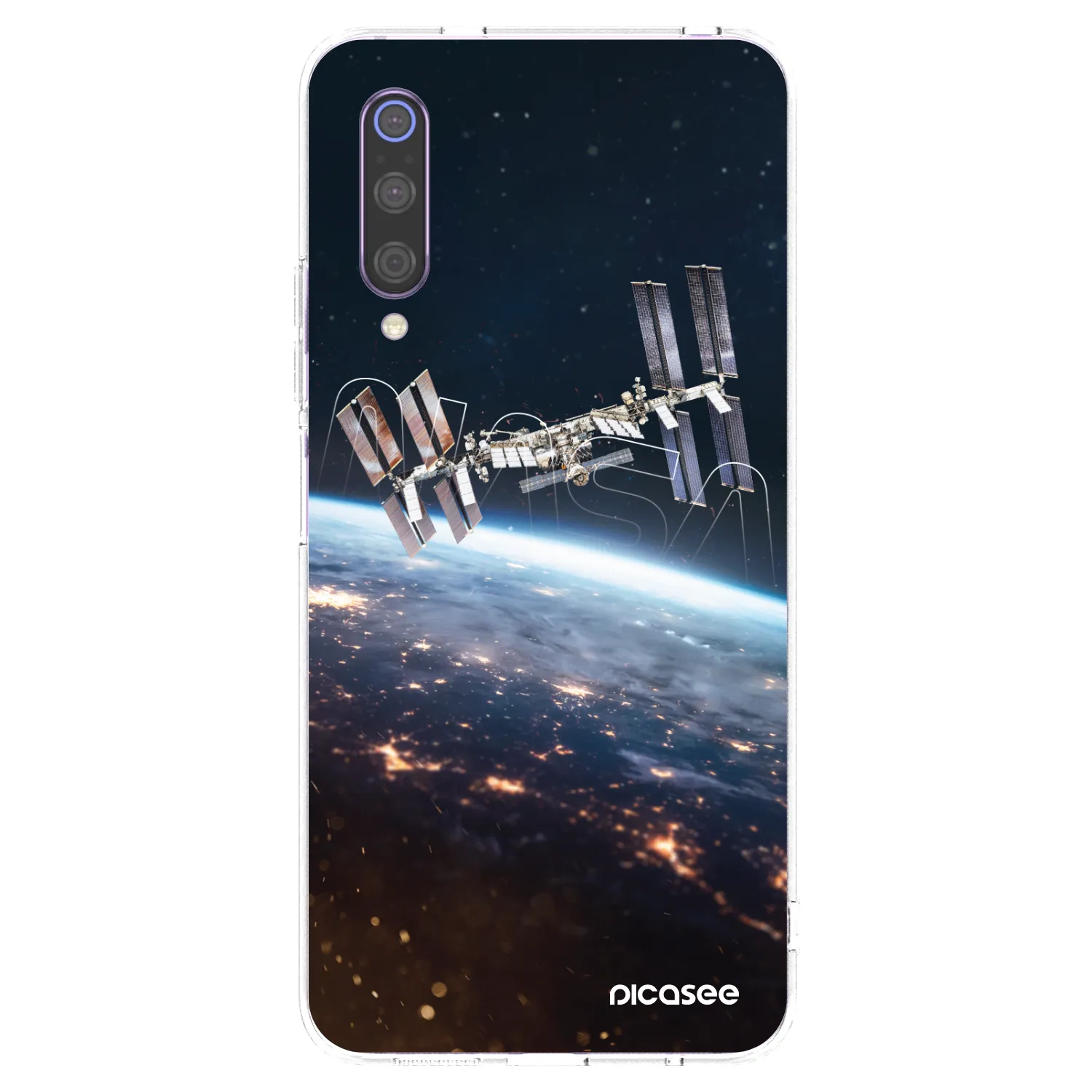Picasee silikonowe przeźroczyste etui na Xiaomi Mi 9 - Station