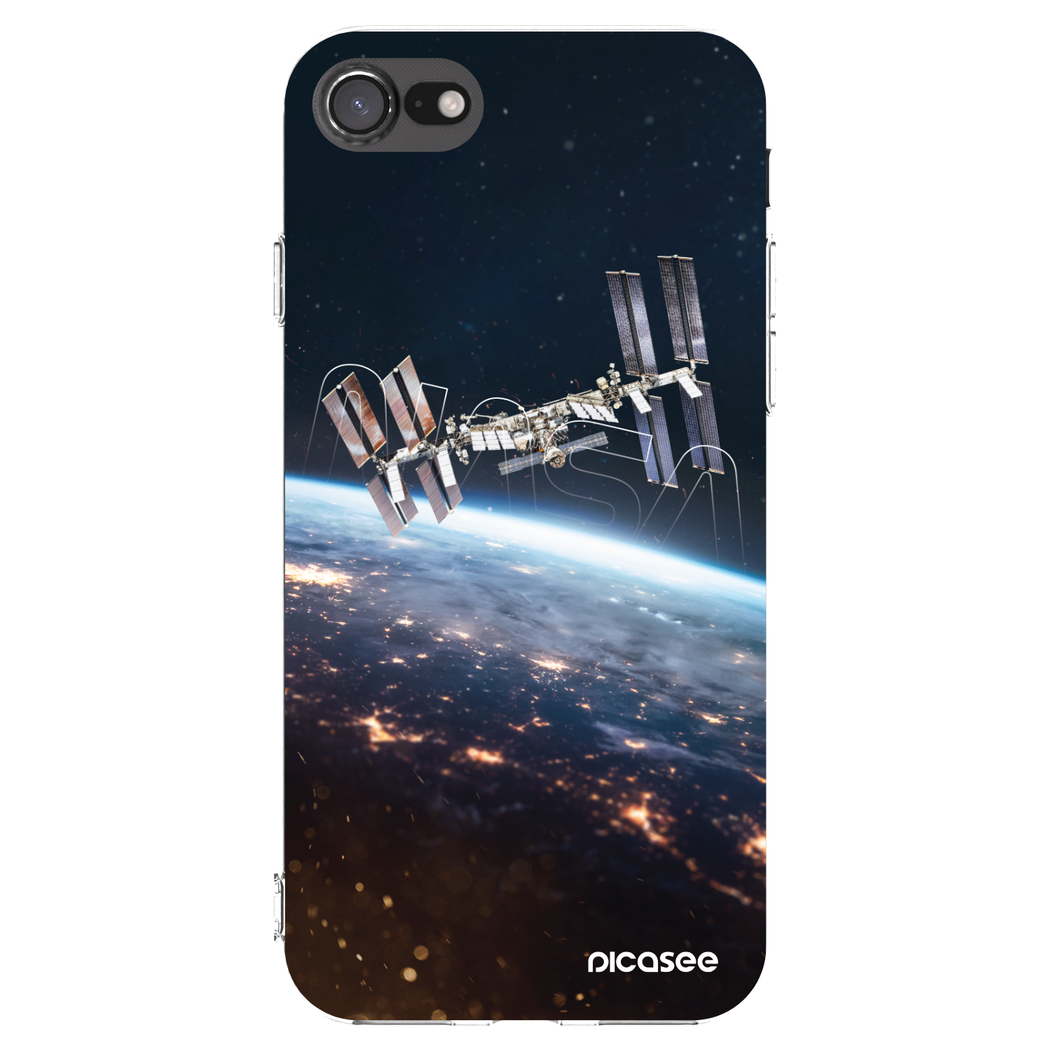 Picasee silikonowe przeźroczyste etui na Apple iPhone 7 - Station