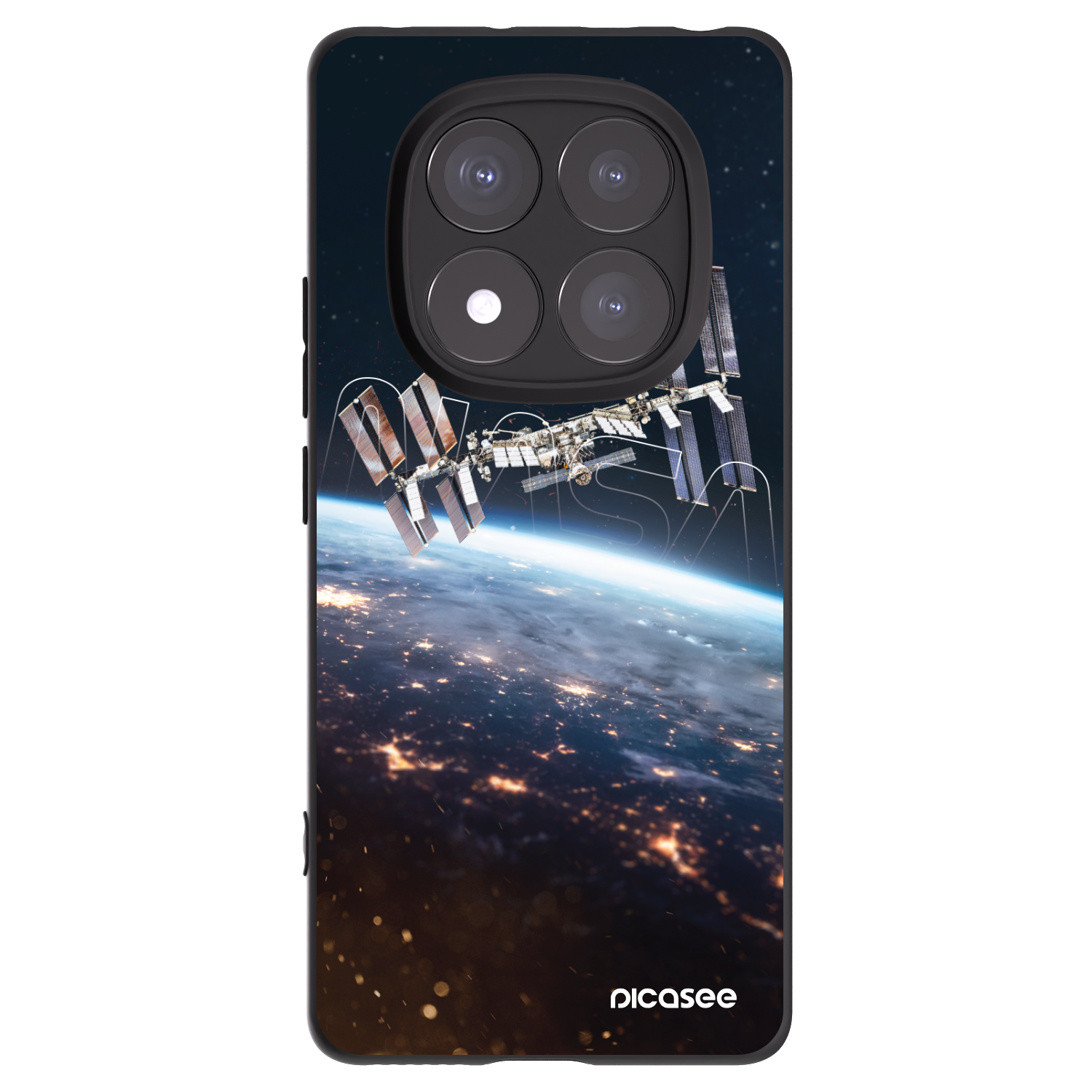 Picasee silikonowe czarne etui na Xiaomi Redmi Note 14 Pro 5G - Station