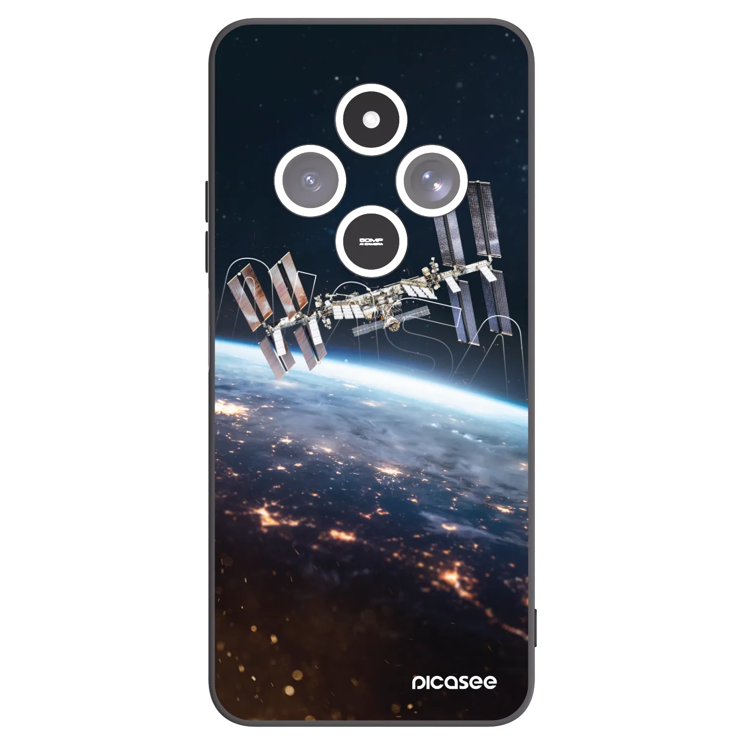 Picasee silikonowe czarne etui na Xiaomi Redmi 14C - Station