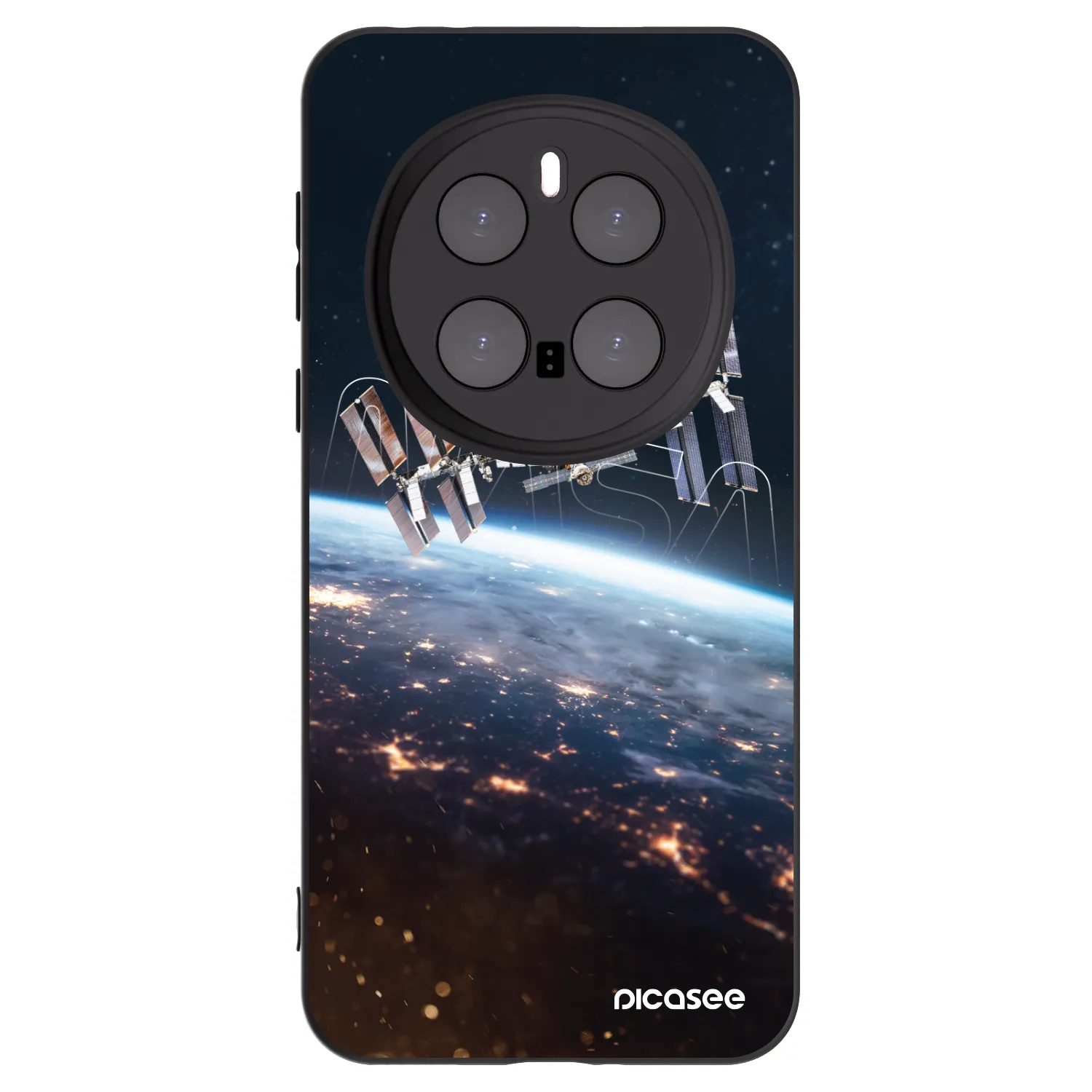 Picasee silikonowe czarne etui na Honor Magic7 Pro 5G - Station