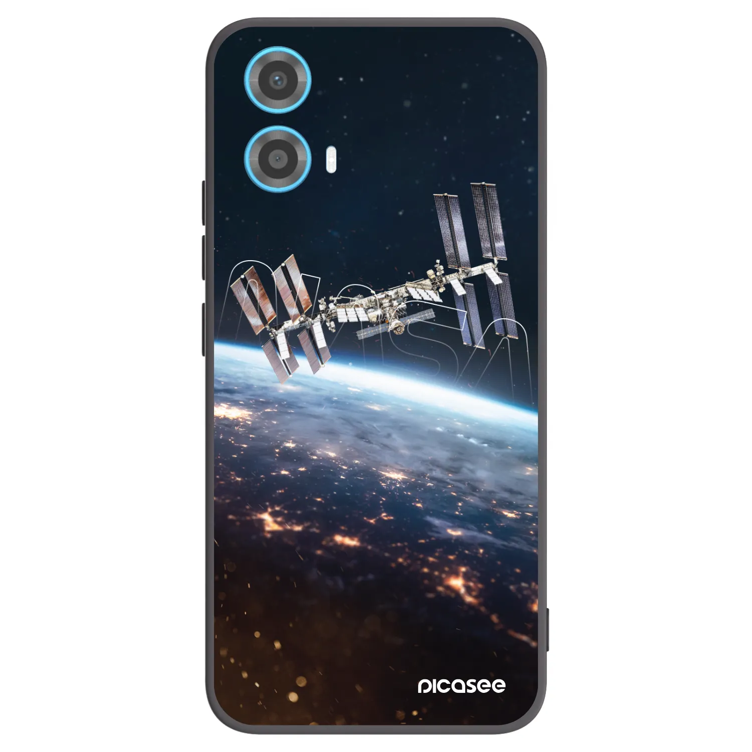 Picasee silikonowe czarne etui na Motorola Moto G34 5G - Station