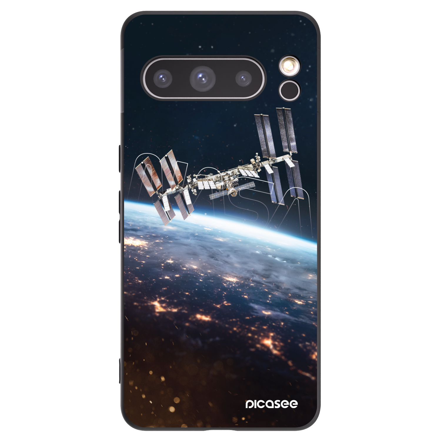 Picasee silikonowe czarne etui na Google Pixel 8 Pro - Station