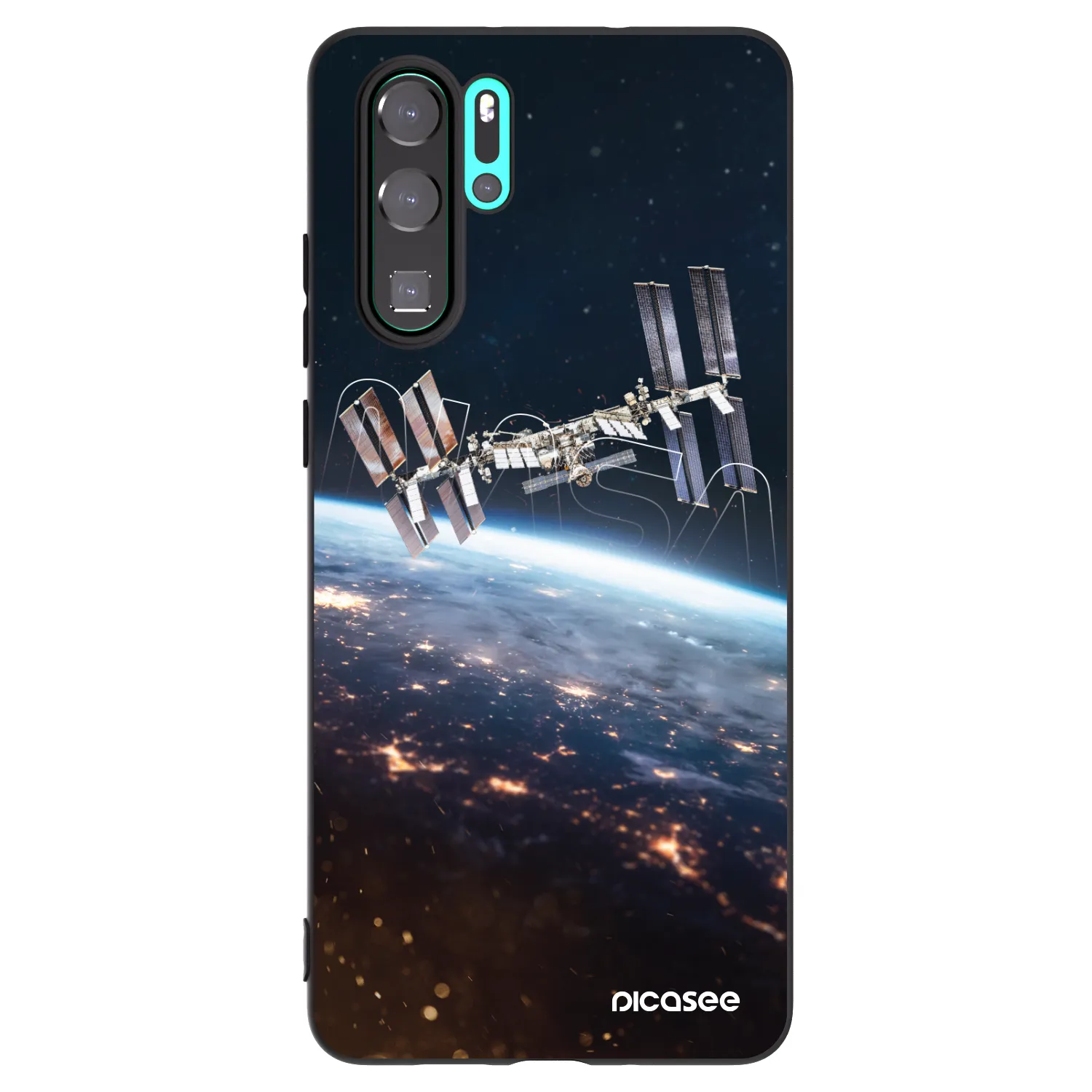 Picasee silikonowe czarne etui na Huawei P30 Pro - Station