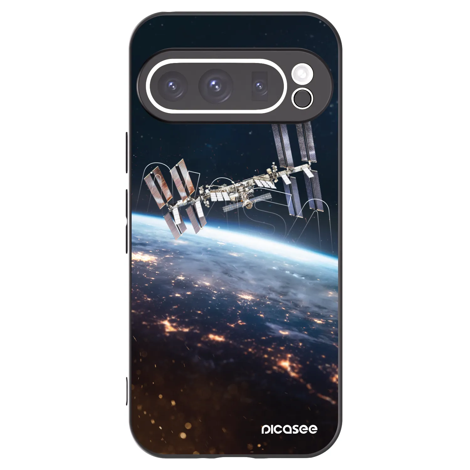 Picasee silikonowe czarne etui na Google Pixel 9 Pro - Station