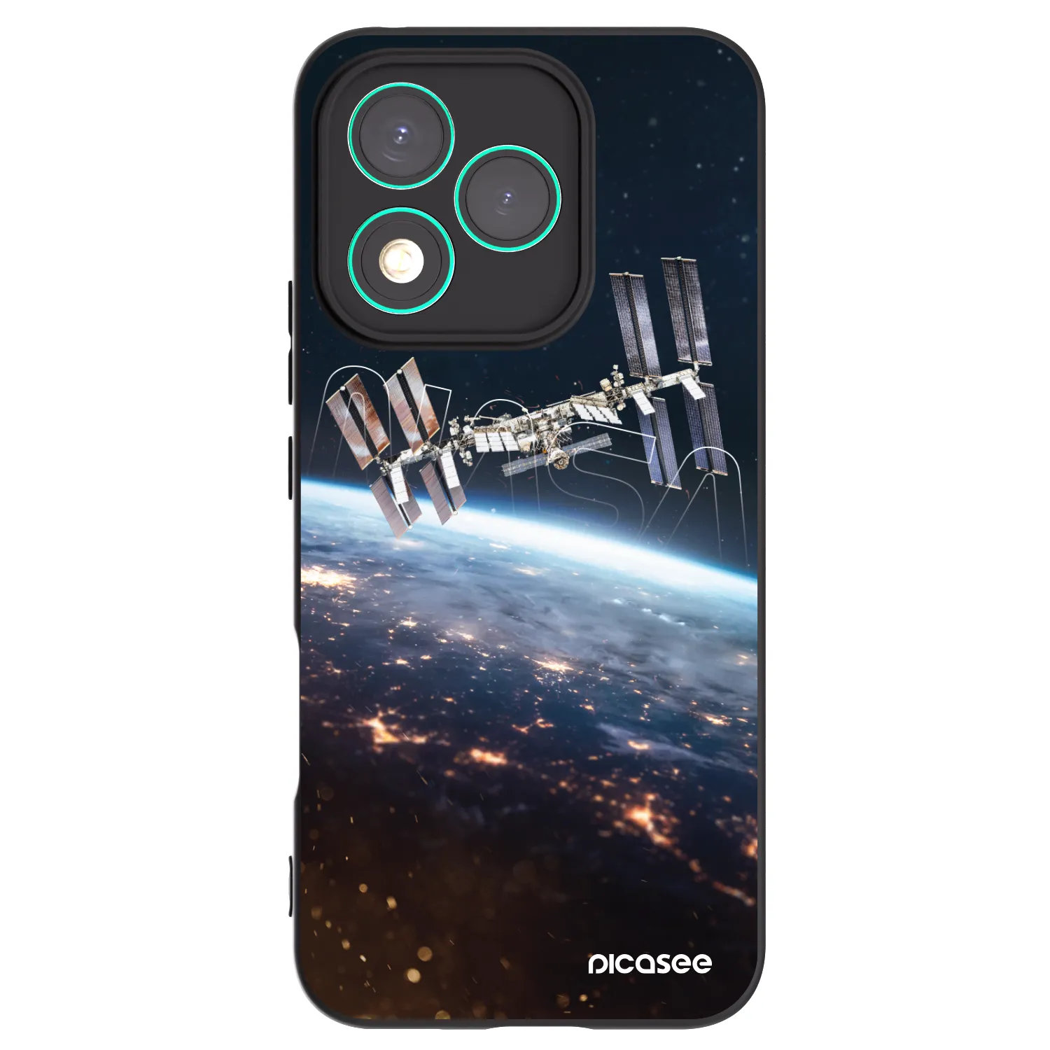 Picasee silikonowe czarne etui na Honor 400 Lite 5G - Station