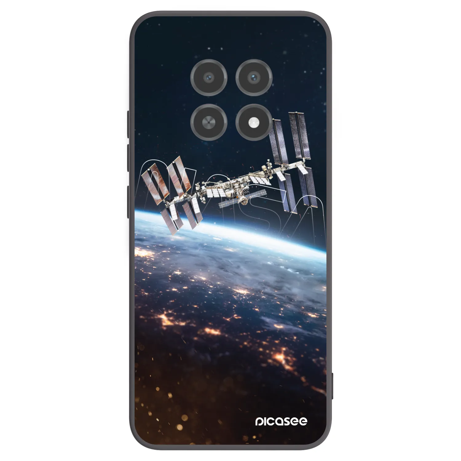 Picasee silikonowe czarne etui na Realme 12X - Station