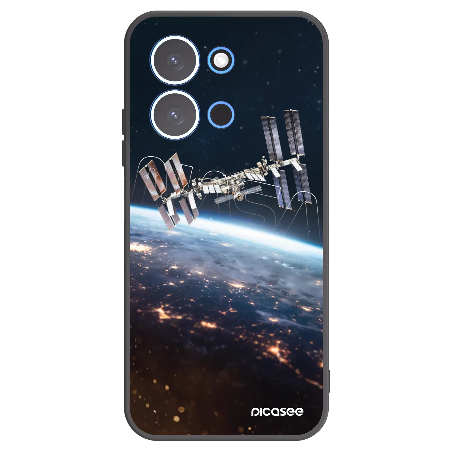 Picasee silikonowe czarne etui na Xiaomi Redmi 15C 4G - Station