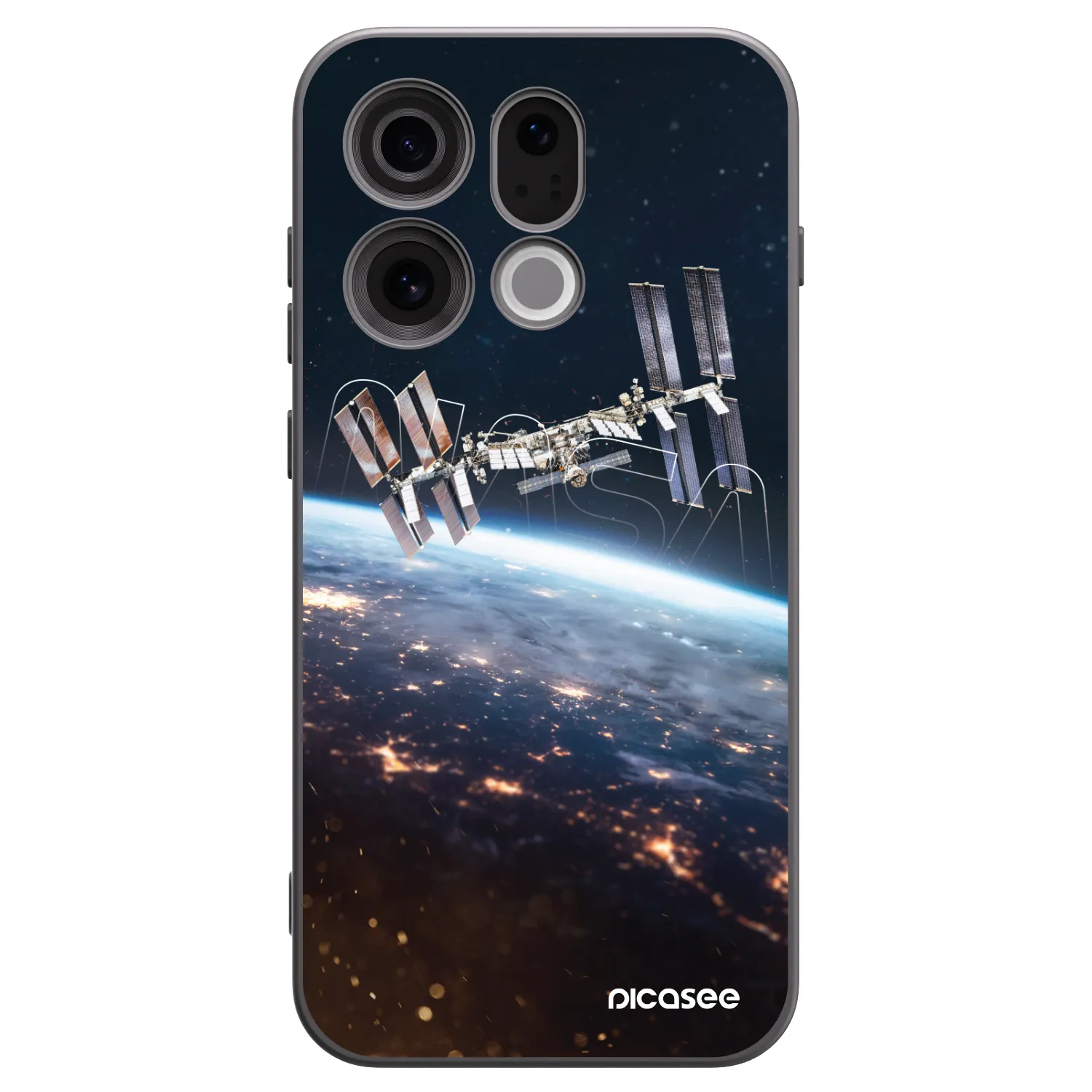 Picasee silikonowe czarne etui na OPPO Find X9 - Station