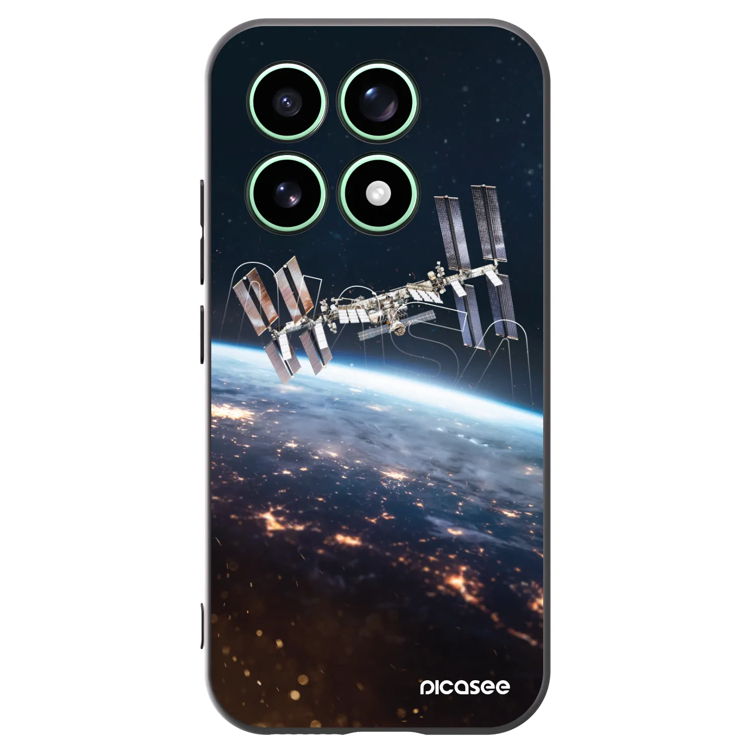 Picasee silikonowe czarne etui na Xiaomi 17 - Station