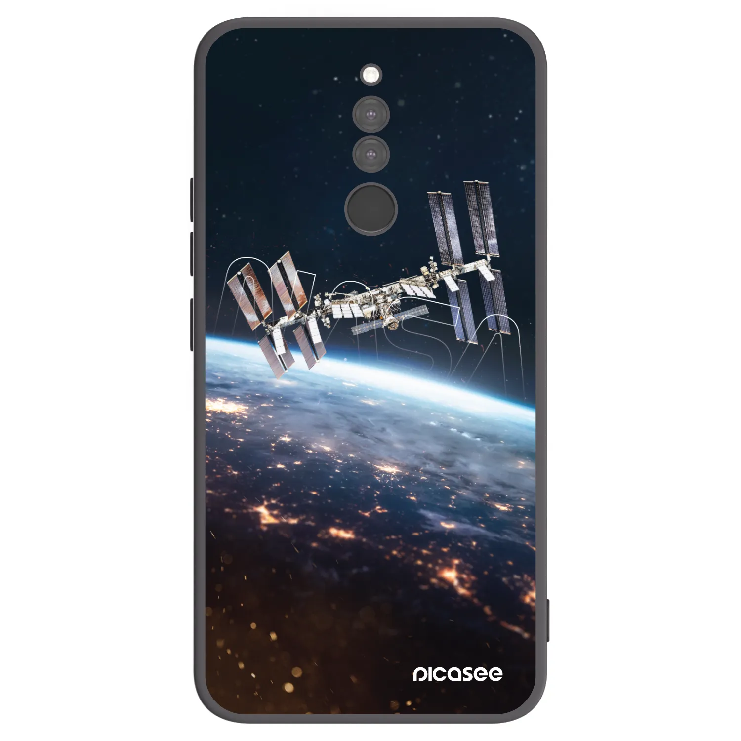 Picasee silikonowe czarne etui na Xiaomi Redmi 8 - Station