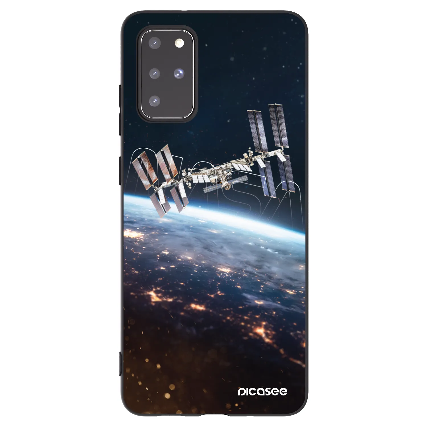 Picasee silikonowe czarne etui na Samsung Galaxy S20+ G985F - Station