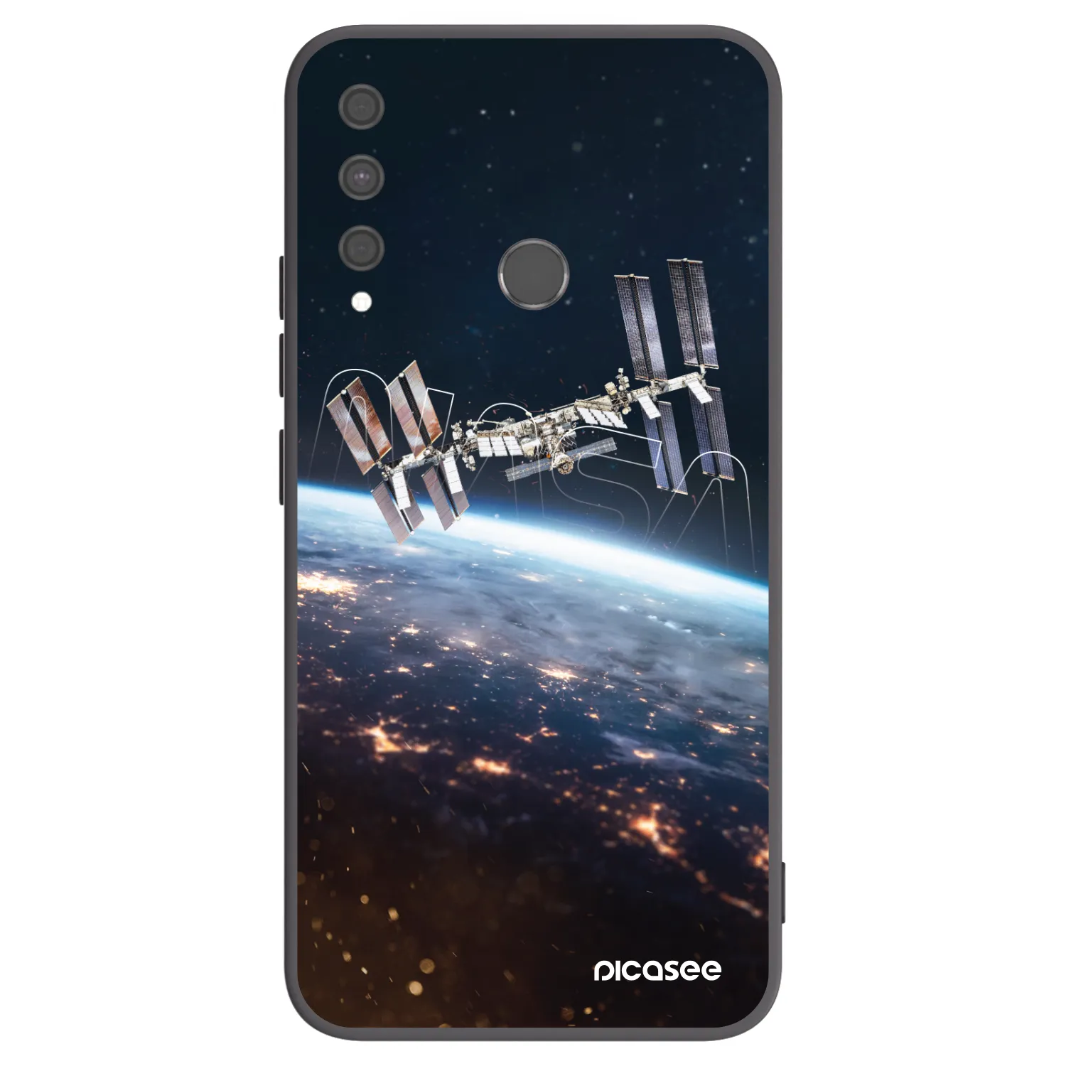 Picasee silikonowe czarne etui na Huawei P40 Lite E - Station