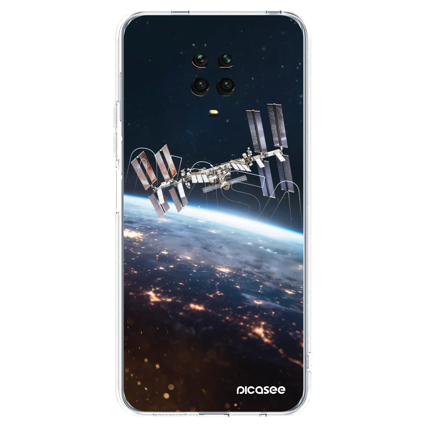 Picasee silikonowe przeźroczyste etui na Xiaomi Redmi Note 9 Pro - Station