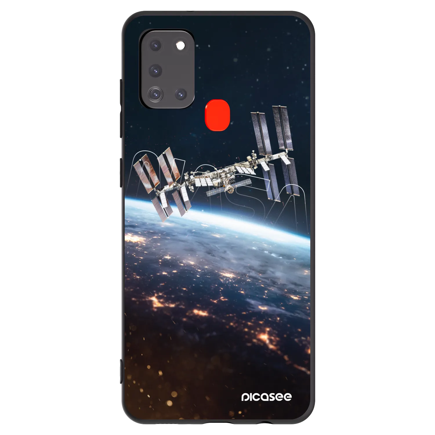 Picasee silikonowe czarne etui na Samsung Galaxy A21s - Station