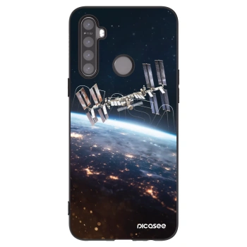 Picasee silikonowe czarne etui na Realme 5 - Station
