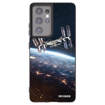 Picasee silikonowe czarne etui na Samsung Galaxy S21 Ultra 5G G998B - Station