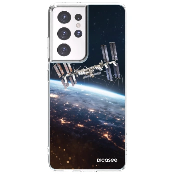 Picasee silikonowe przeźroczyste etui na Samsung Galaxy S21 Ultra 5G G998B - Station