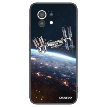 Picasee silikonowe czarne etui na Xiaomi Mi 11 - Station