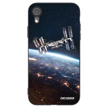 Picasee silikonowe czarne etui na Apple iPhone XR - Station