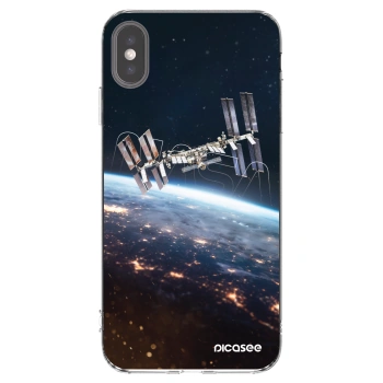Picasee silikonowe przeźroczyste etui na Apple iPhone XS Max - Station