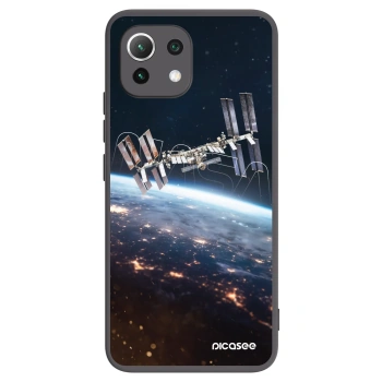 Picasee silikonowe czarne etui na Xiaomi 11 Lite 5G NE - Station