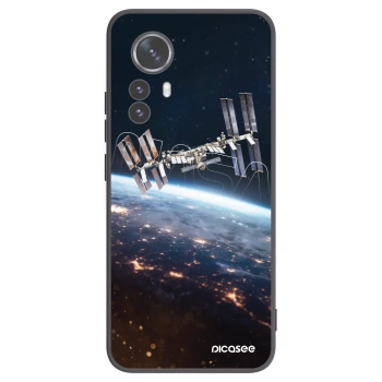 Picasee silikonowe czarne etui na Xiaomi 12 Pro - Station