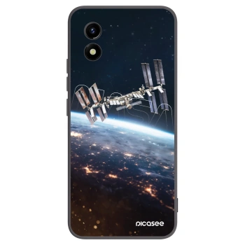 Picasee silikonowe czarne etui na Vivo Y01 - Station