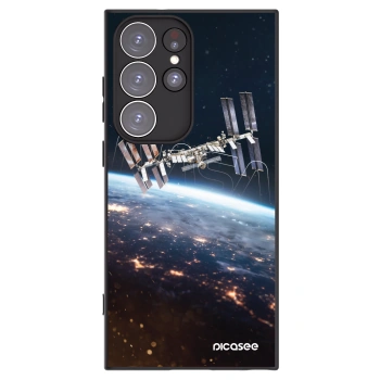 Picasee silikonowe czarne etui na Samsung Galaxy S23 Ultra 5G - Station