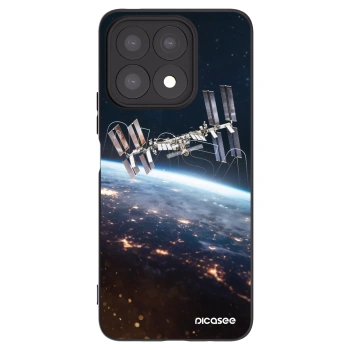 Picasee silikonowe czarne etui na Honor X8a - Station